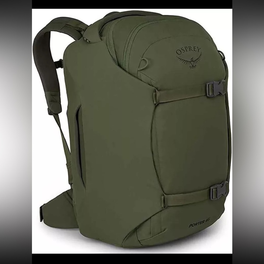 Osprey Porter 46 Liter Travel Backpack Green Carry On Convertible Luggage